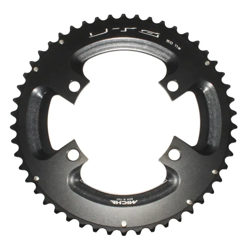 Rennrad-Kettenblatt 4BRA d.110 für Shimano Ultegra 6800 Miche utg 50DTS außen schwarz 11-fach.