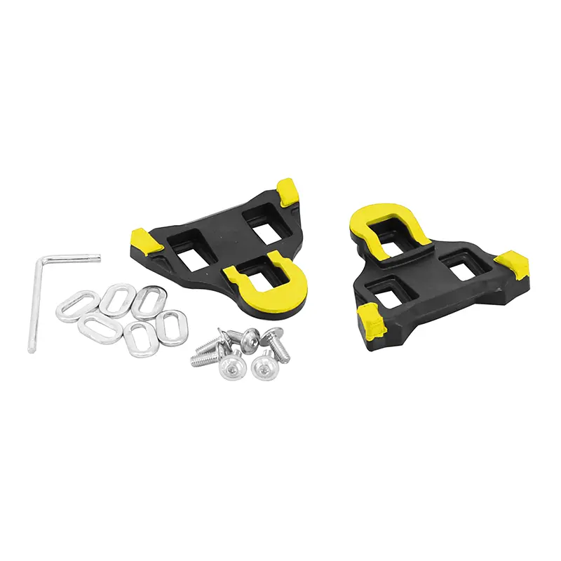 ペダル用クリート P2R Shimano ロード SPD-SL 互換 モバイル6° ブラック-イエロー (ペア)