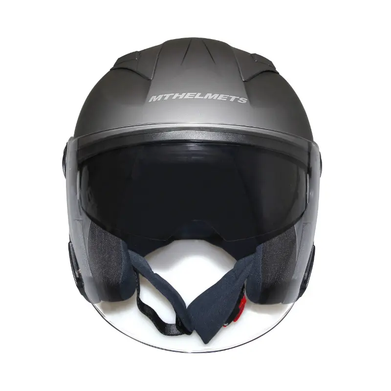 Jethelm MT Helmets Boulevard SV dubbel vizier grijs titanium mat XS — zicht 2