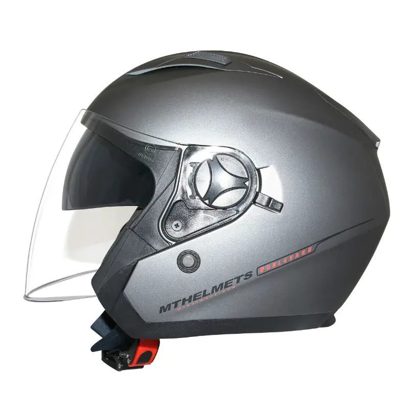 Jethelm MT Helmets Boulevard SV dubbel vizier grijs titanium mat XS — zicht 3