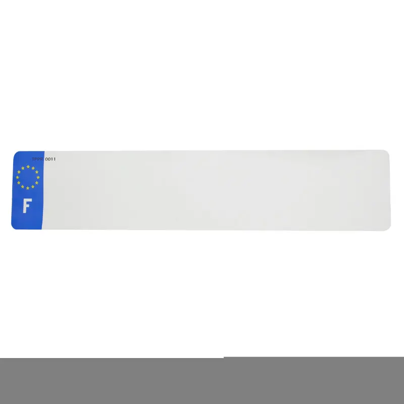 Bande plaque auto 520x110 pour PVC vierge sans dépôt TOP PLAQ