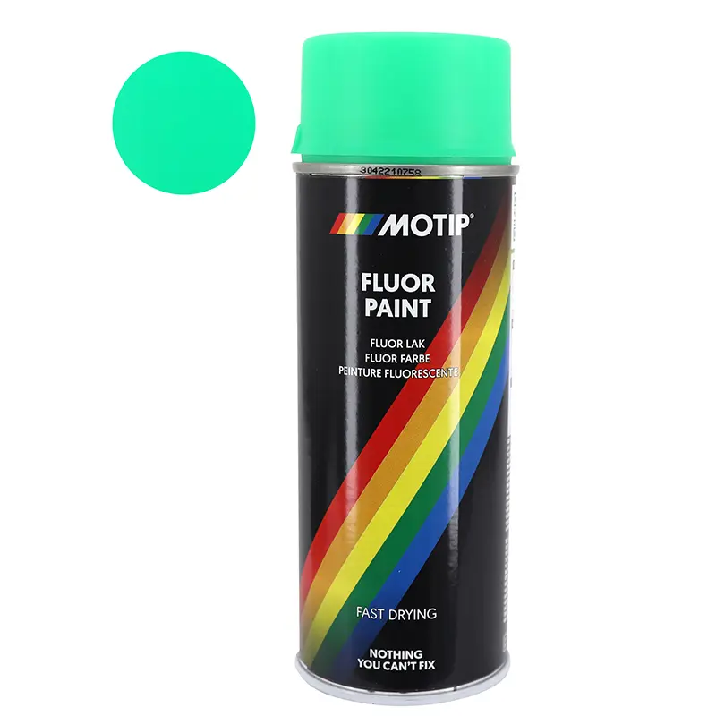 Bombe de peinture Motip Pro fluo vert aérosol 400 ml (04023)