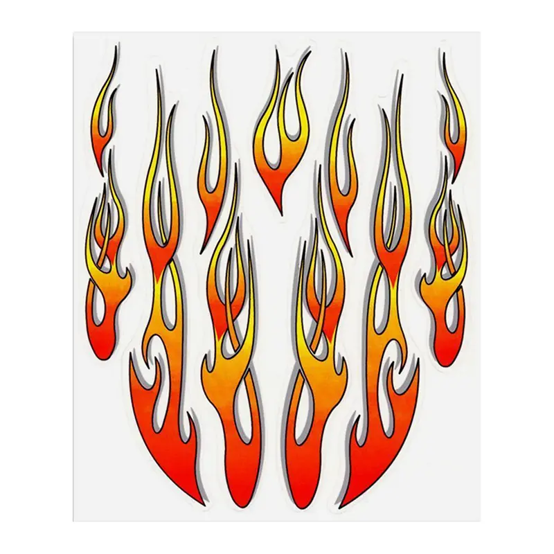 Autocollant motif flamme pour casque 200X240MM - Sélection P2R