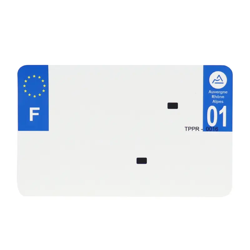 Bande plaque moto 210X130 pour PVC vierge dep. 01-EURO (vendu a l'unite)