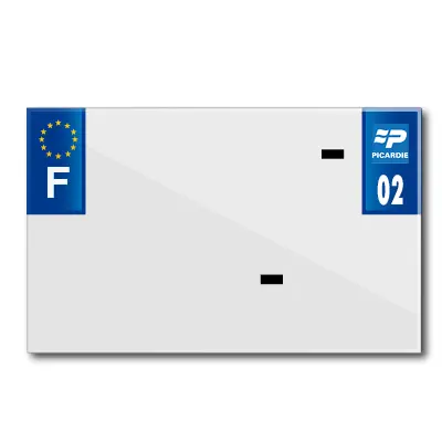 Kennzeichenstreifen Motorrad 210X130 für PVC blank ab. 02-EURO (stückweise verkauft)