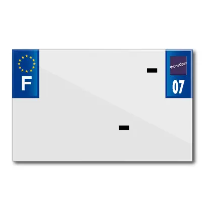 Bande plaque moto 210X130 pour PVC vierge dep. 07-EURO (vendu a l'unite)
