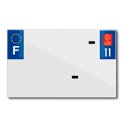 Bande plaque moto 210X130 pour PVC vierge dep. 11-EURO (vendu a l'unite)