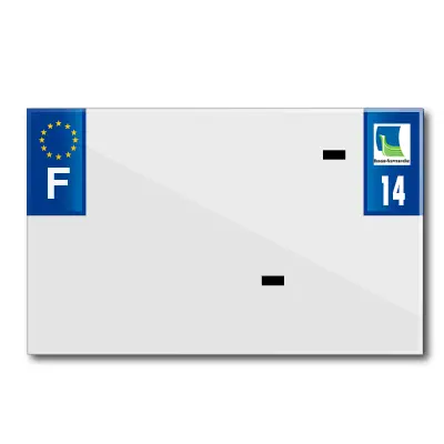 Kennzeichenstreifen Moto 210X130 für PVC blank dep. 14-EURO (einzeln verkauft)