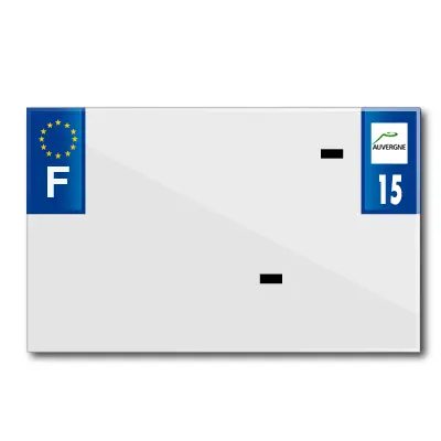 Bande plaque moto 210X130 pour PVC vierge dep. 15-EURO (vendu a l'unite)