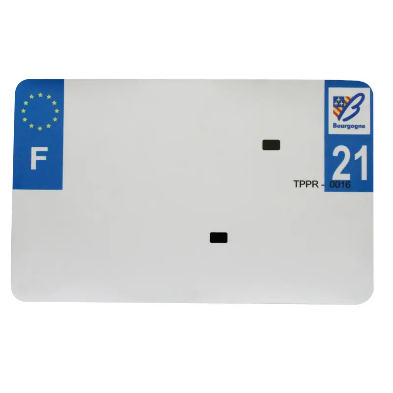 Bande plaque moto 210X130 pour PVC vierge dep. 21-EURO (vendu a l'unite)