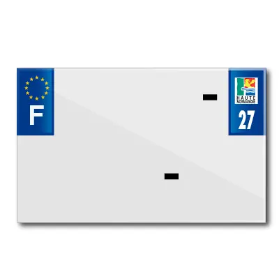 Bande plaque moto 210X130 pour PVC vierge dep. 27-EURO (vendu a l'unite)