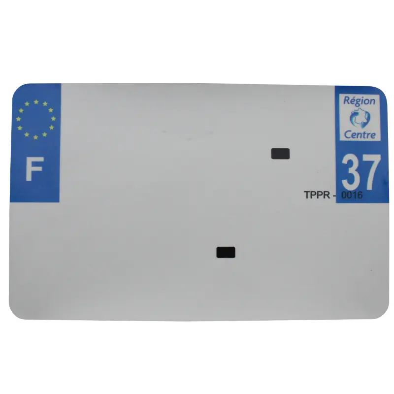 Bande plaque moto 210X130 pour PVC vierge dep. 37-EURO (vendu a l'unite)