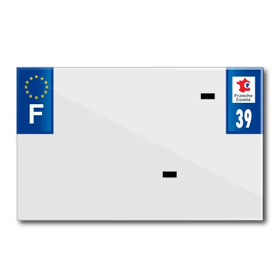 Bande plaque moto 210X130 pour PVC vierge dep. 39-EURO (vendu a l'unite)