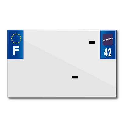 Bande plaque moto 210X130 pour PVC vierge dep. 42-EURO (vendu a l'unite)