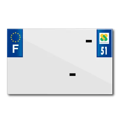 Motorrad-Kennzeichenstreifen 210x130 für PVC-Rohling Département 51-EURO TOP PLAQ