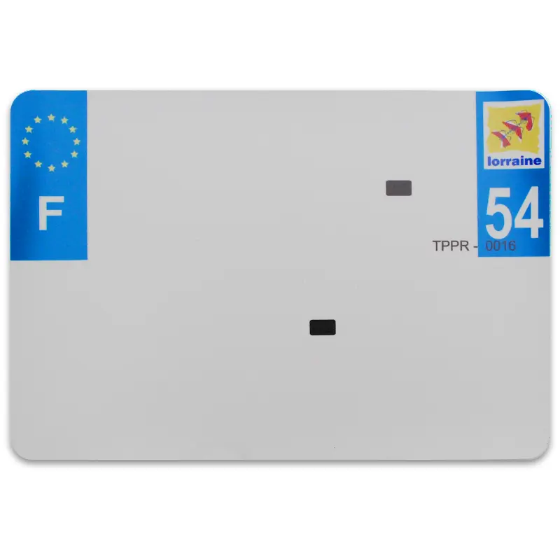 Bande plaque moto 210X130 pour PVC vierge dep. 54-EURO (vendu a l'unite)