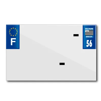 Motorrad-Kennzeichenfolie 210X130 für PVC blank Dep. 56-EURO (einzeln verkauft)