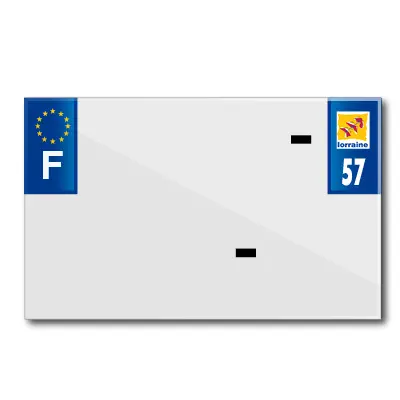 Bande plaque moto 210X130 pour PVC vierge dep. 57-EURO (vendu a l'unite)