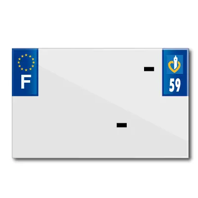 Bande plaque moto 210X130 pour PVC vierge dep. 59-EURO (vendu a l'unite)