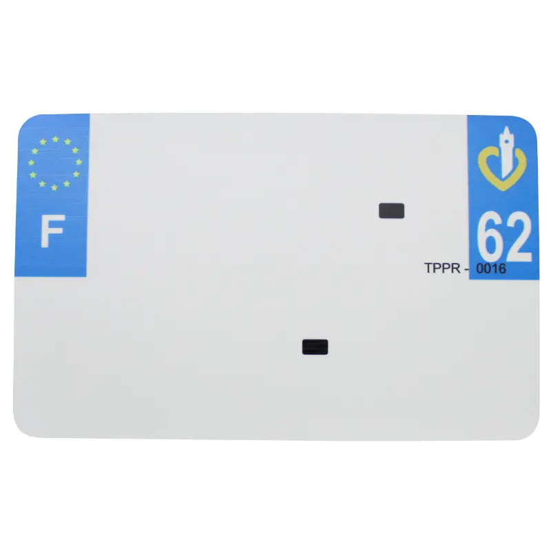 Bande plaque moto 210X130 pour PVC vierge dep. 62-EURO (vendu a l'unite)