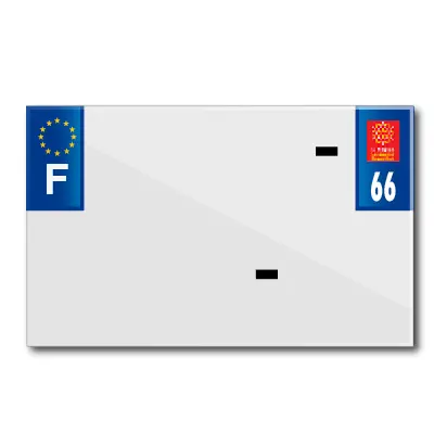 Bande plaque moto 210x130 pour PVC vierge département 66-EURO TOP PLAQ