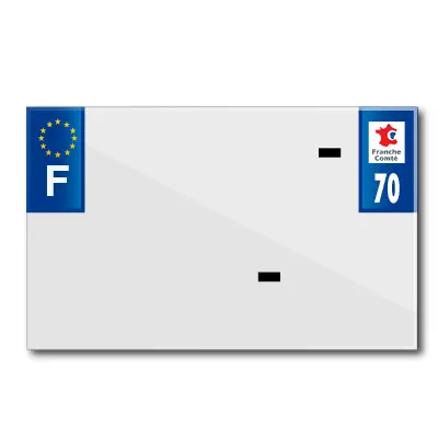 Motorrad-Kennzeichenstreifen 210x130 für blankes PVC 70-EURO (einzeln verkauft)