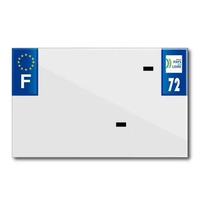 Bande plaque moto 210X130 pour PVC vierge dep. 72-EURO (vendu a l'unite)