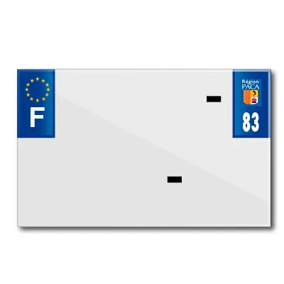 Motorrad-Kennzeichenstreifen 210X130 für PVC-Rohling DEP. 83-EURO (Einzelverkauf)