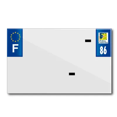 Kennzeichenstreifen Motorrad 210X130 für PVC-Rohling ab. 86-EURO (einzeln verkauft)