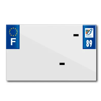 Bande plaque moto 210X130 pour PVC vierge dep. 89-EURO (vendu a l'unite)