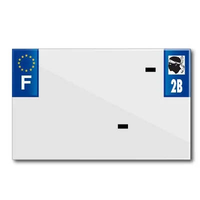 Bande plaque moto 210X130 pour PVC vierge dep.2B-EURO (vendu a l'unite)