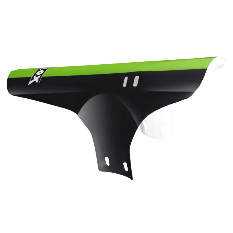 Garde-boue VTT avant Velox noir-vert fixation fourche rilsan