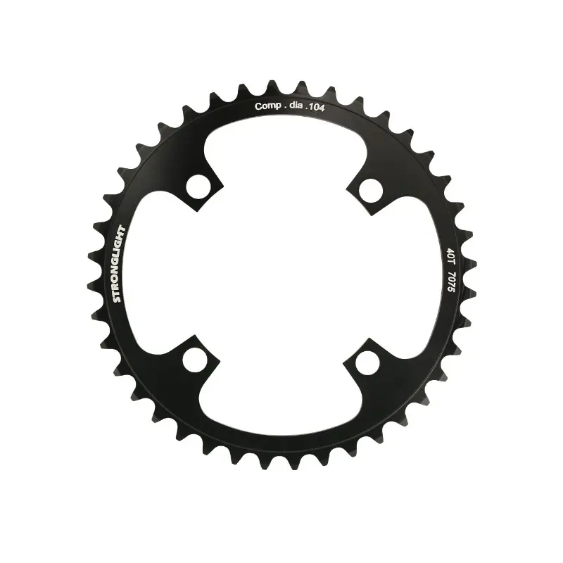 Plateau vae-e-bike 4BRA d.104 pour bosch Stronglight 40DTS mono noir alu 7075 (pour systeme 1ERE et 3ÈME generation - compatible brose avec spider ref 181123)