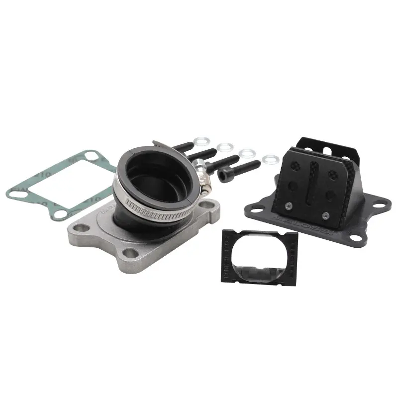 Ventil 50 für Malossi MHR-Vergaser Viton + Ansaugstutzen für Minarelli 50 AM6, MBK 50 X-Power, Yamaha 50 TZR, Derbi 50 Senda, Peugeot 50 XPS, Gilera 50 SMT (PHBH 26-28, VHST 26-28, Ø35mm)
