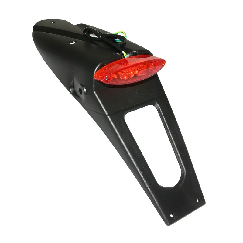 Support de plaque immatriculation avec feu 50 a boite-moto feu rouge a leds (l 430MM - h 125MM - l 135MM) (homologue ce) -Replay
