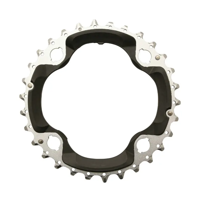 Kettenblatt MTB 4BRA d.96 für Shimano SLX M672 - XT M782 Triple 30DTS Mitte Original silber-schwarz 10G.