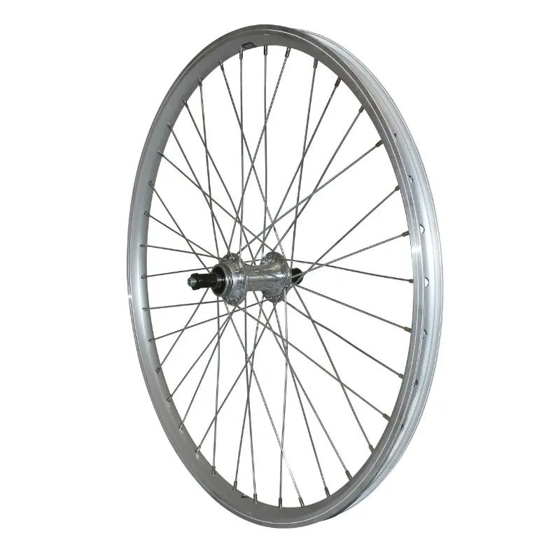 Roue VTT 24" VELOX ER10 arrière argent moyeu alu roue libre 7-6V jante 19C