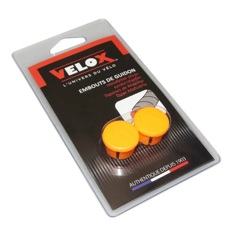 Lenker-Endkappen Velox orange neon (2er Pack) — Ansicht 2