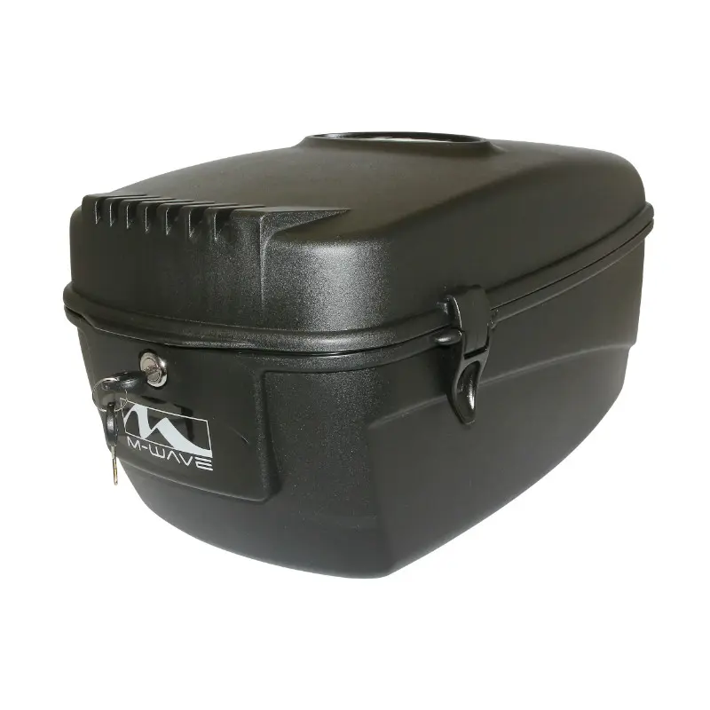 Top case bicicletă P2R P1 13L negru fixare portbagaj 42x26x21cm