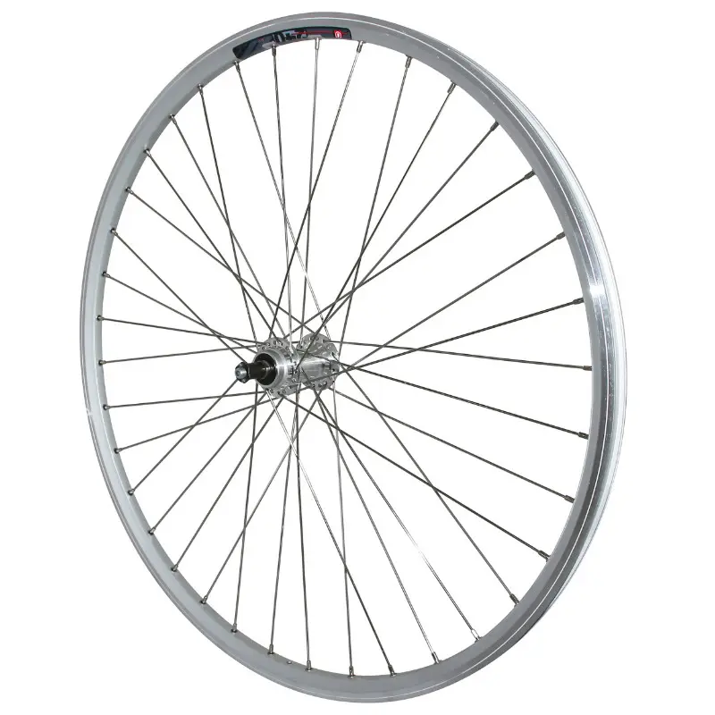 Roue VTC 700 x 35 - 28" M260 arrière renforcée moyeu Miche Magnum argent roue libre 6-7V jante 19C 36 rayons inox VELOX