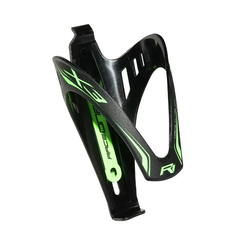 Porte-bidon Race One X3 Race mat noir décoration vert fluo