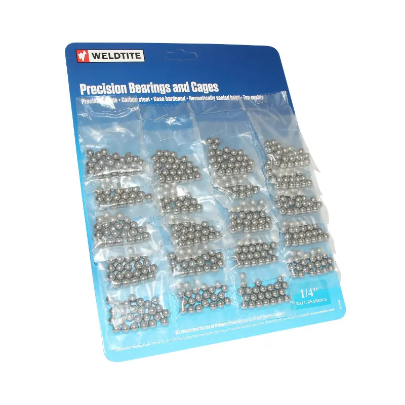 Bille 6,350 (1-4") Weldtite - Carte de 20 sachets de 24 billes