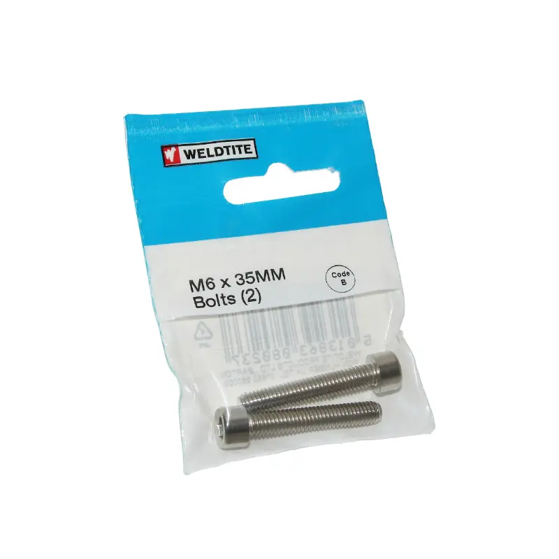 Šroub M6 x 35 mm Weldtite (pár na kartě)