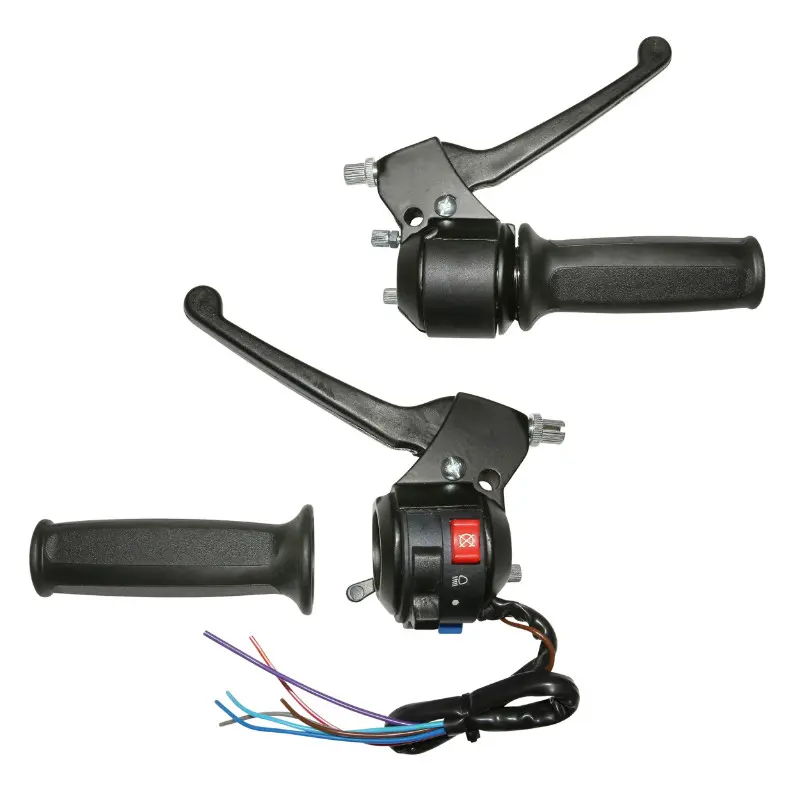 Paire de poignées gaz-frein cyclo adaptable MBK 50 nouveau modèle noir P2R