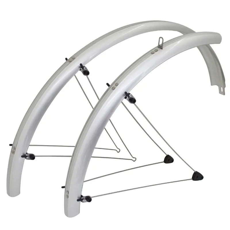 Garde-boue VTT 26" Stronglight Country 60 mm argent (paire) avec fixation tringles inox