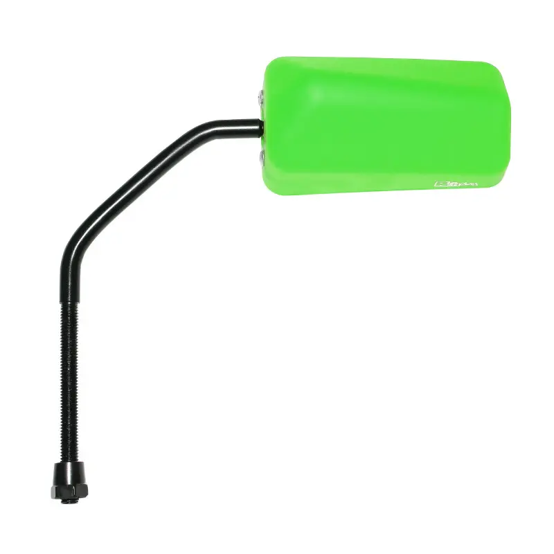 Rétroviseur Replay F1 rubber mat vert fluo diam 8 réversible tige longue