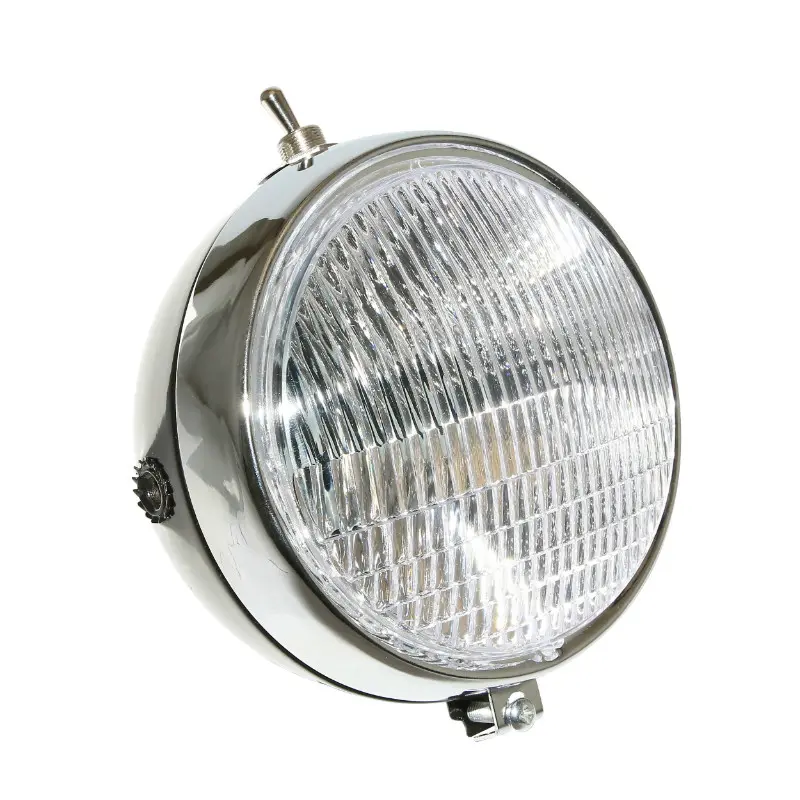 Phare-projecteur cyclo adaptable Peugeot-MBK rond noir avec interrupteur Sélection P2R