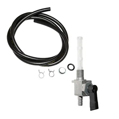 Robinet essence adaptable Peugeot 103 SP-MVL avec durite noir et colliers