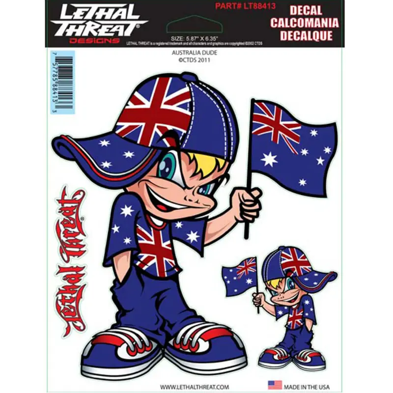 Aufkleber Lethal Threat Australia Dude 150X200MM LT88413