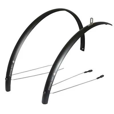 Garde-boue City-VTC tringles 28'' Stronglight alu R'Light 48 mm noir mat (paire)